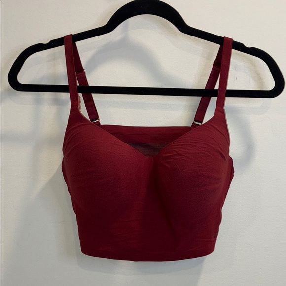 PINK Victoria's Secret Other - PINK Victoria's Secret Deep Red Long Line Seamless Padded Bra